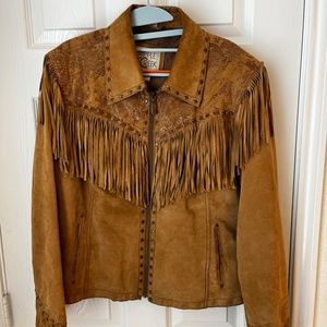 Western Leather Jacket (Cripple Creek Western Wear) - Size XXL